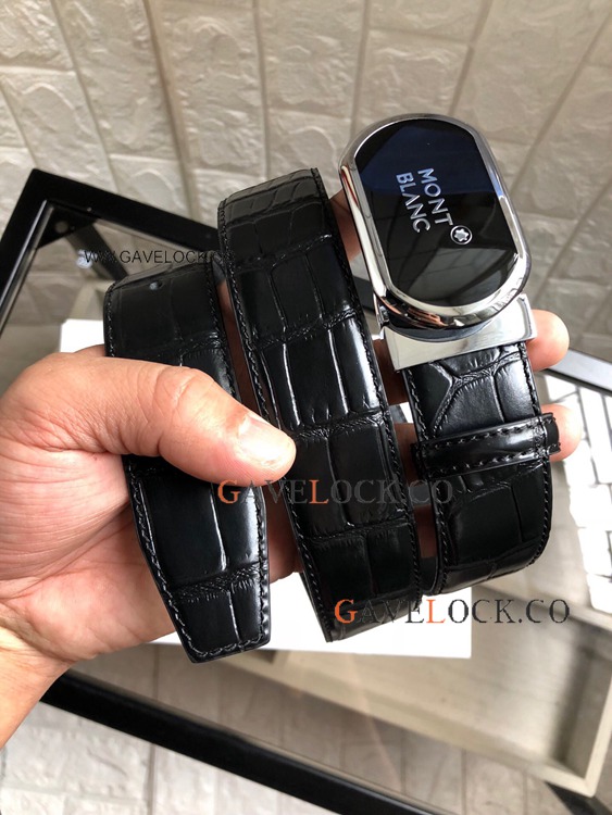 Knockoff Mont blanc Crocodile Belt For Men 2021 New